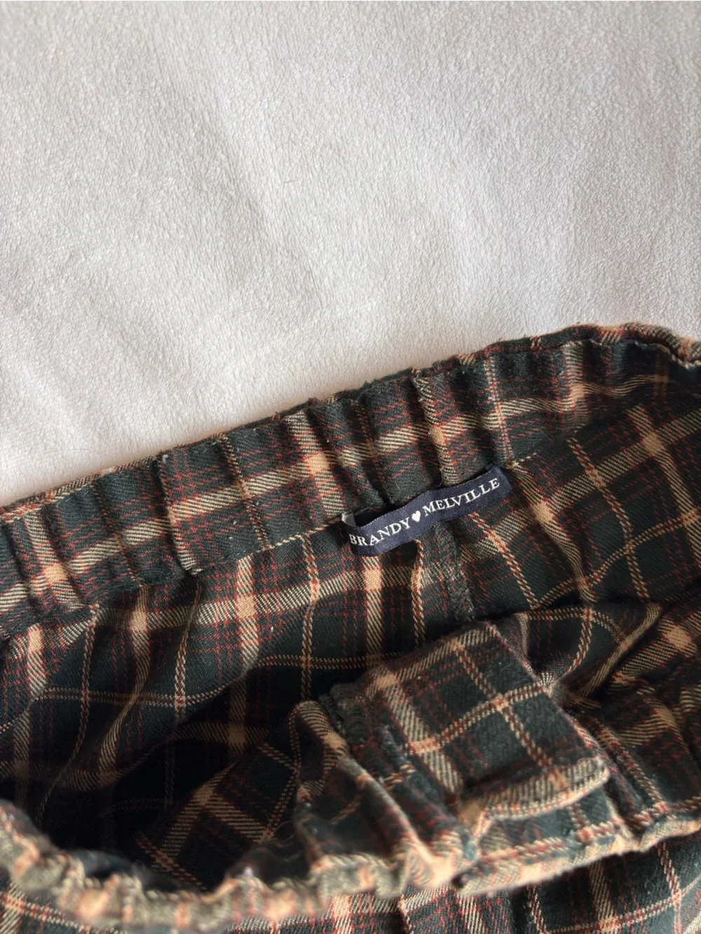 Brandy Melville Women’s Plaid Straight Leg Trousers